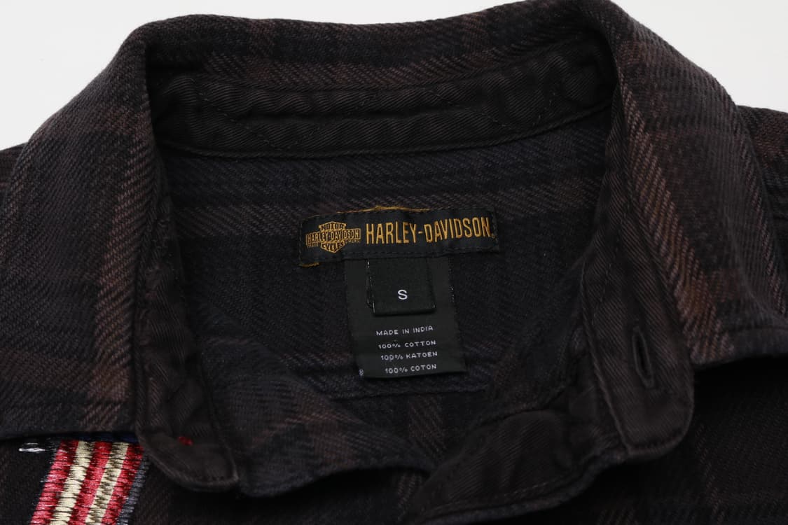 [S] 할리데이비슨 체크 바이커 셔츠 상품이미지3