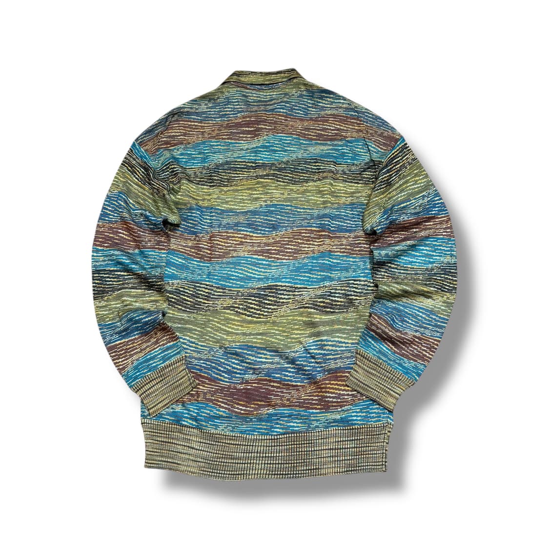 미쏘니 스트라이프 패턴 카라 니트 상품이미지2