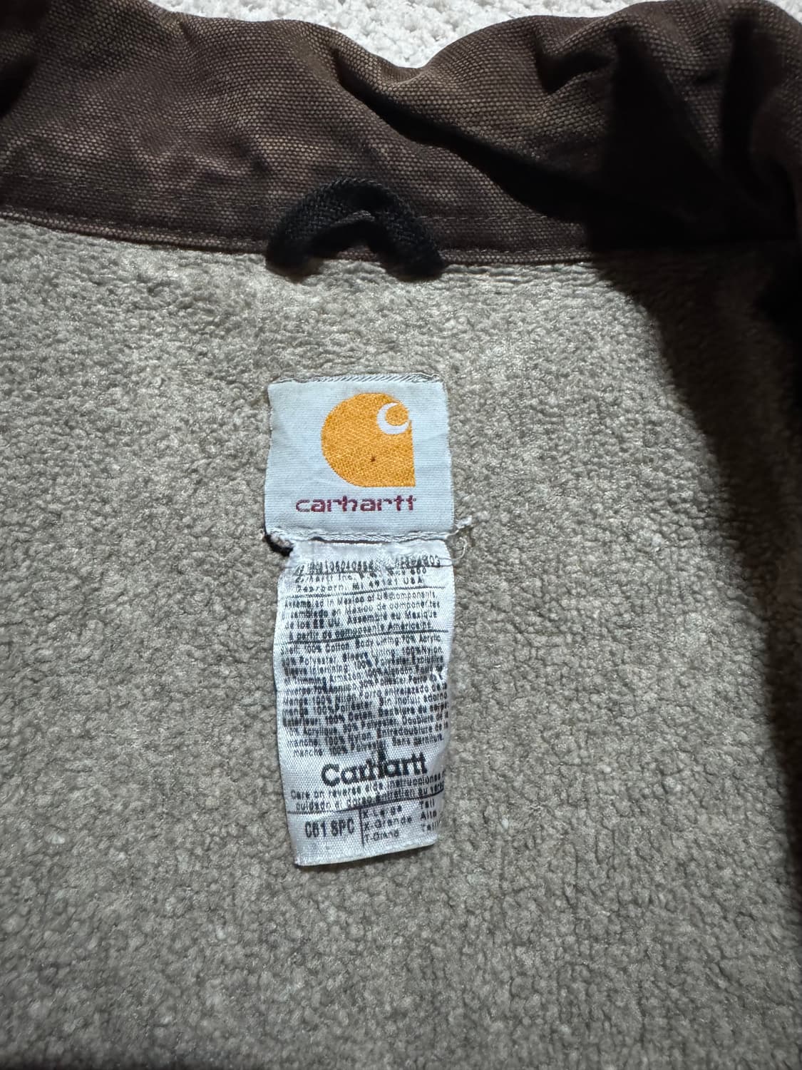 칼하트 C61 샌드스톤 쉐르파 자켓 XL 상품이미지7