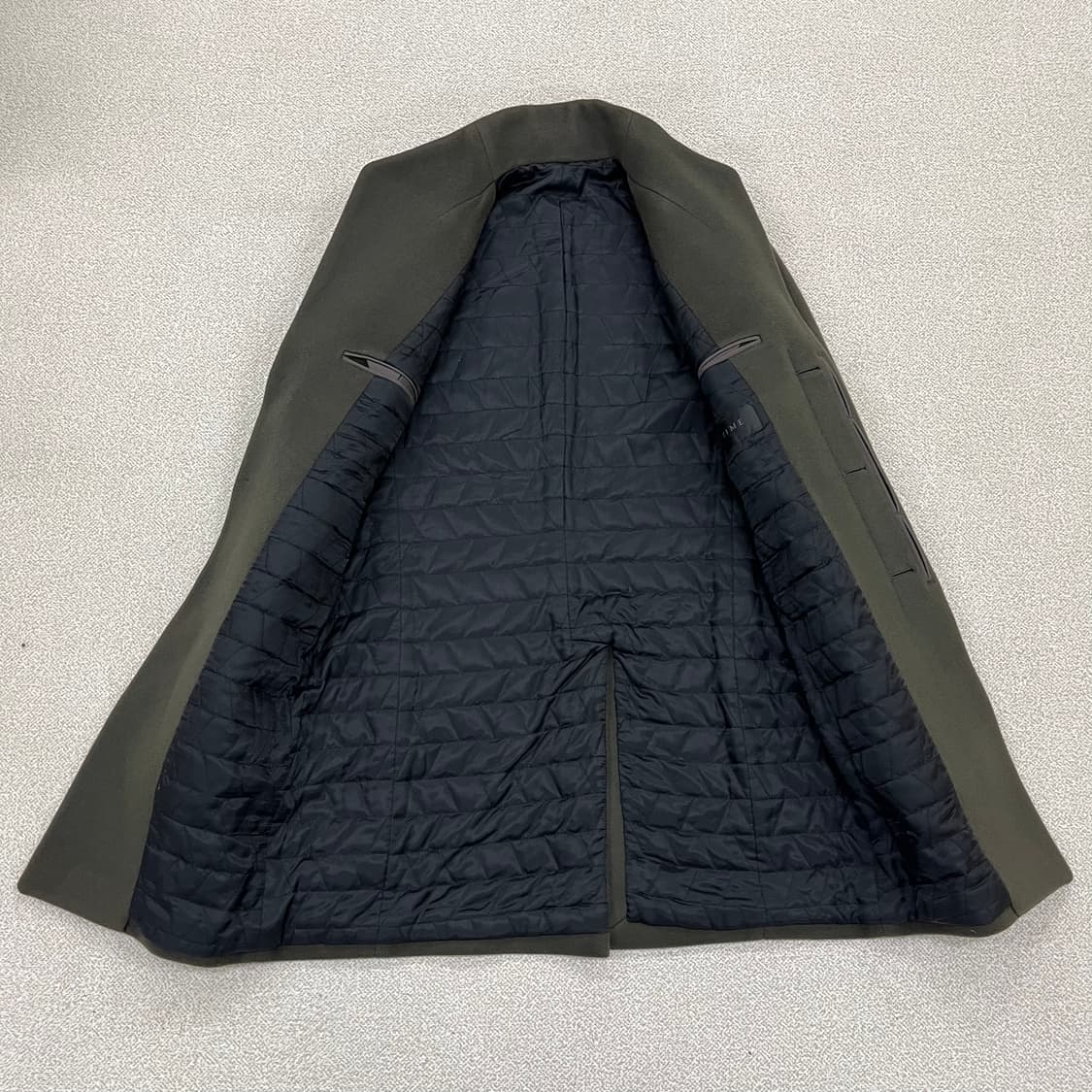 [100] 타임옴므 울캐시미어 싱글 코트 카키 4129 상품이미지4