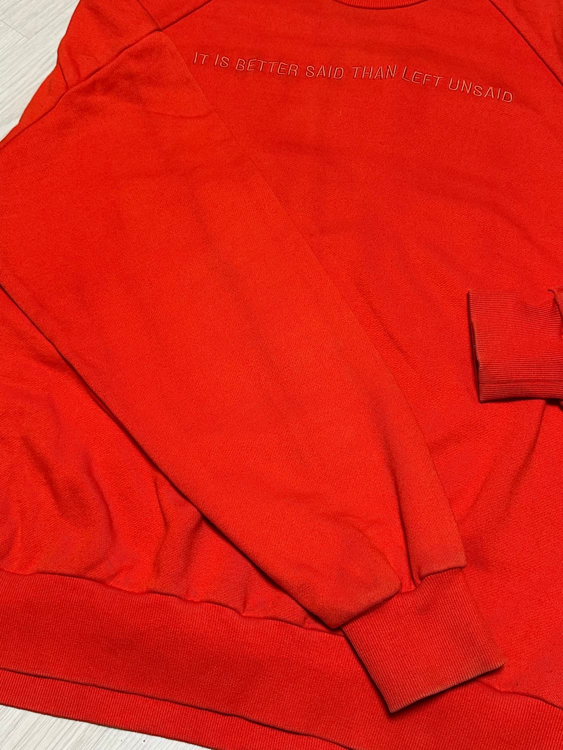 18SS 준지 JUUN.J 백프린팅 오버핏 맨투맨 오렌지 상품이미지7