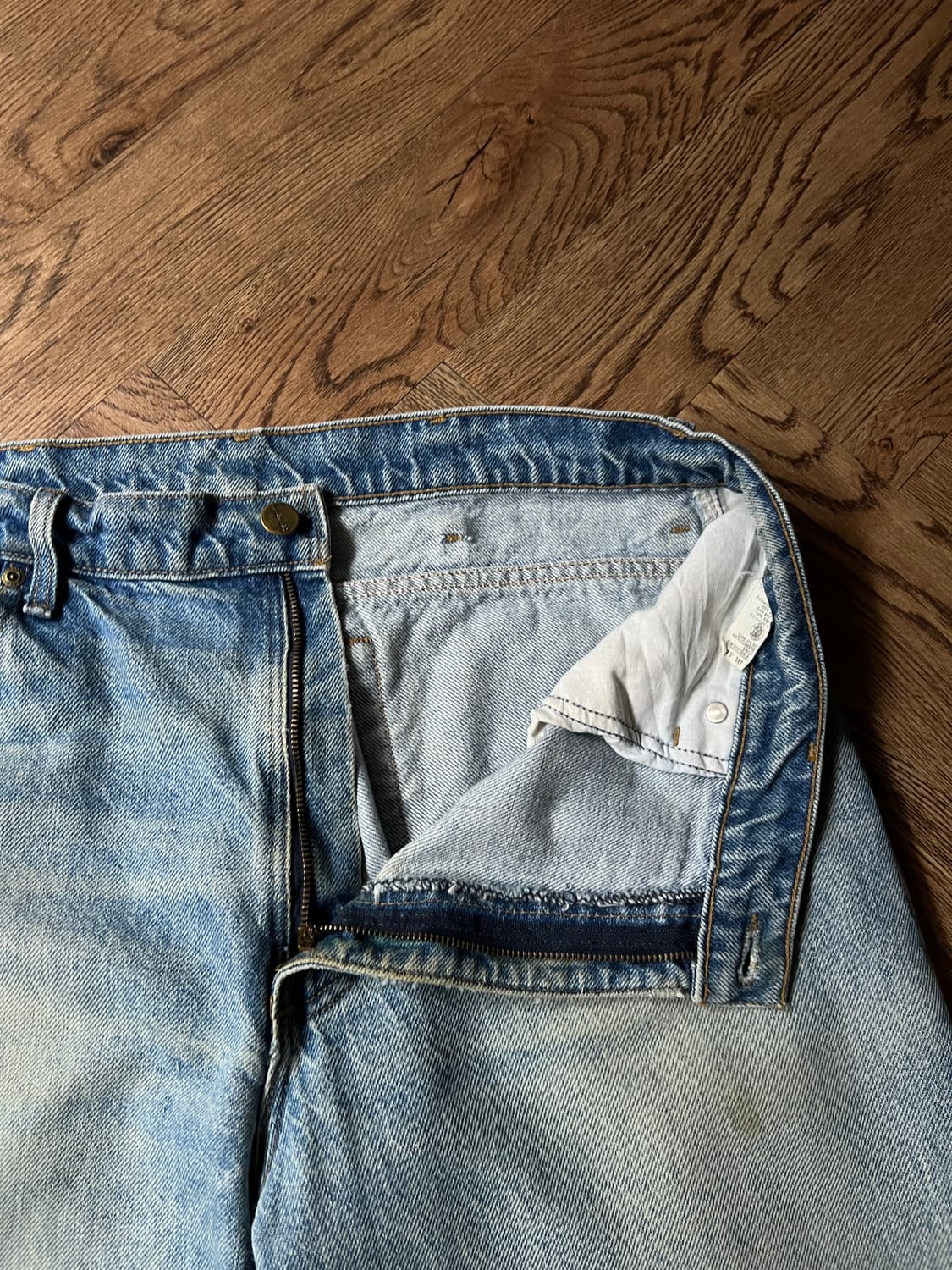 [36]90's 칼하트 Made in USA 빈티지 워싱 워크 데님 팬츠 상품이미지3