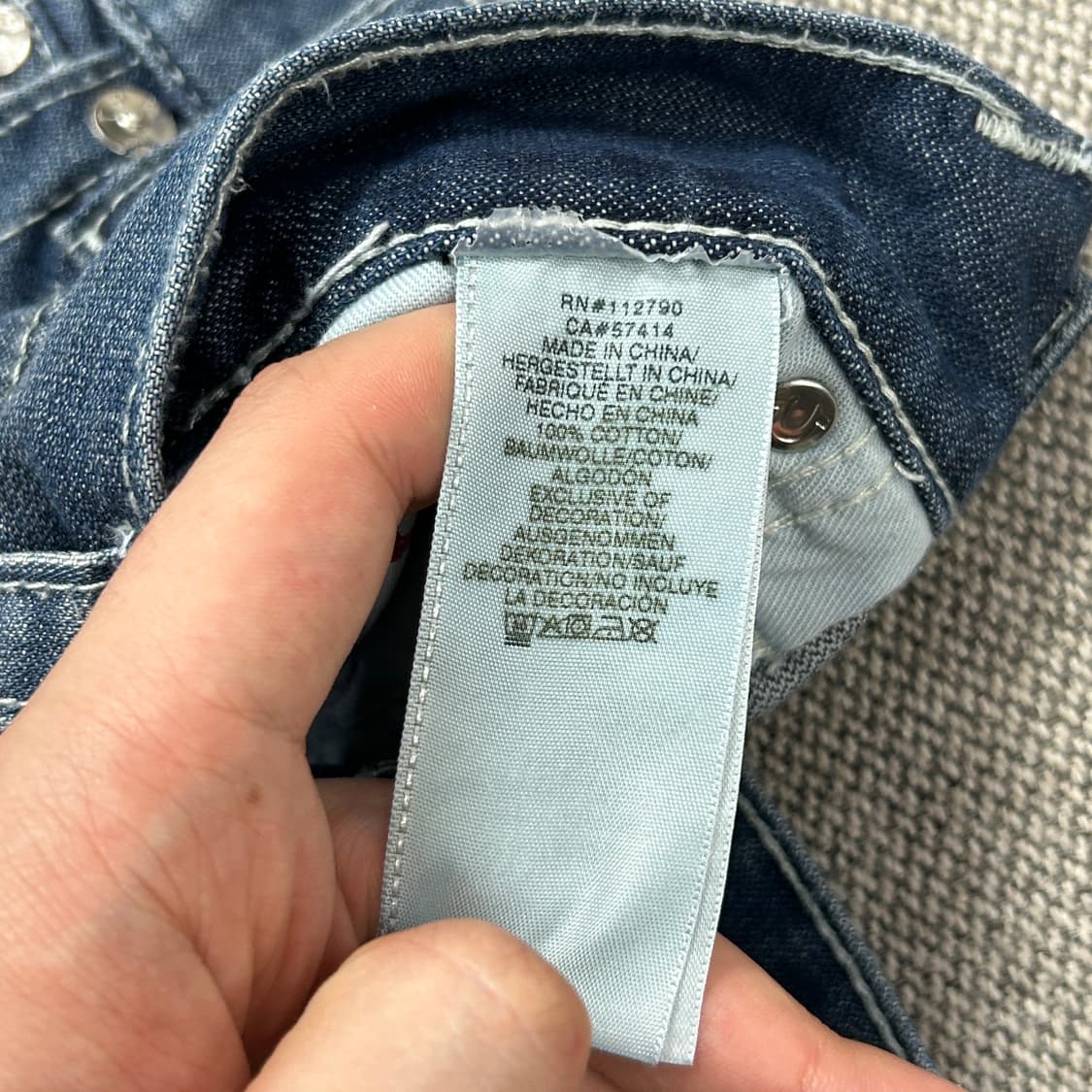 트루릴리전 섹션 슬림 스티치 데님팬츠(34) 상품이미지5