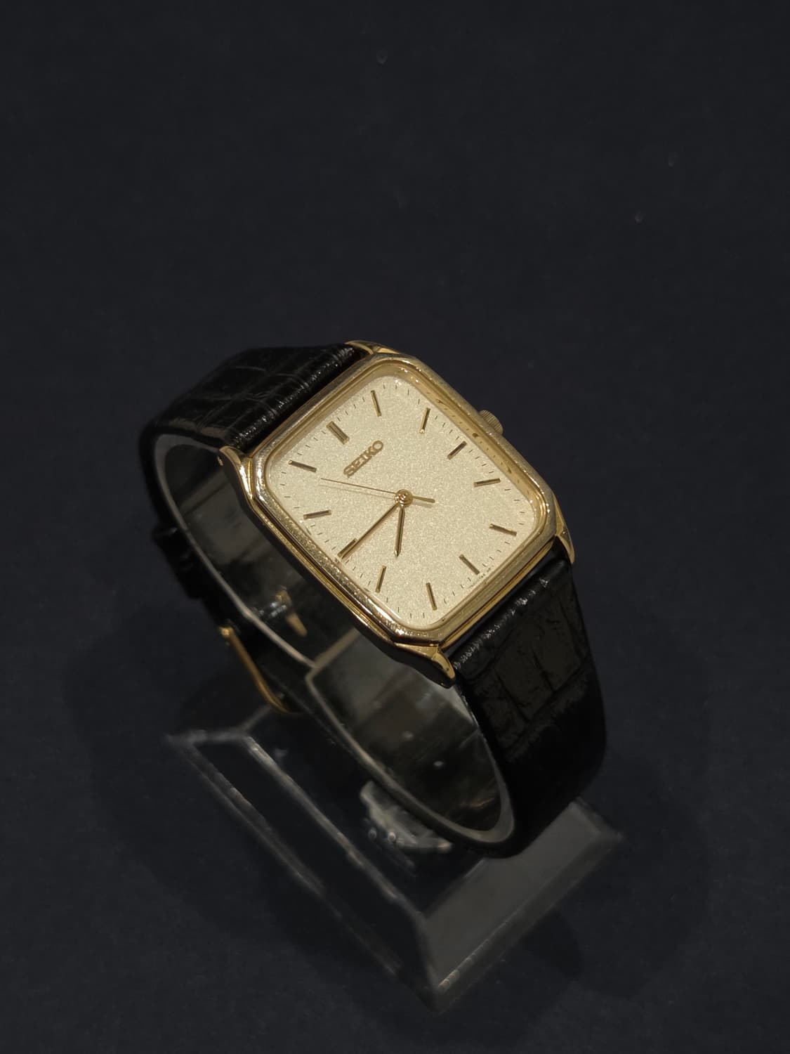 빈티지 세이코 탱크 금장 샌드다이얼 신품 스트랩 상품이미지3