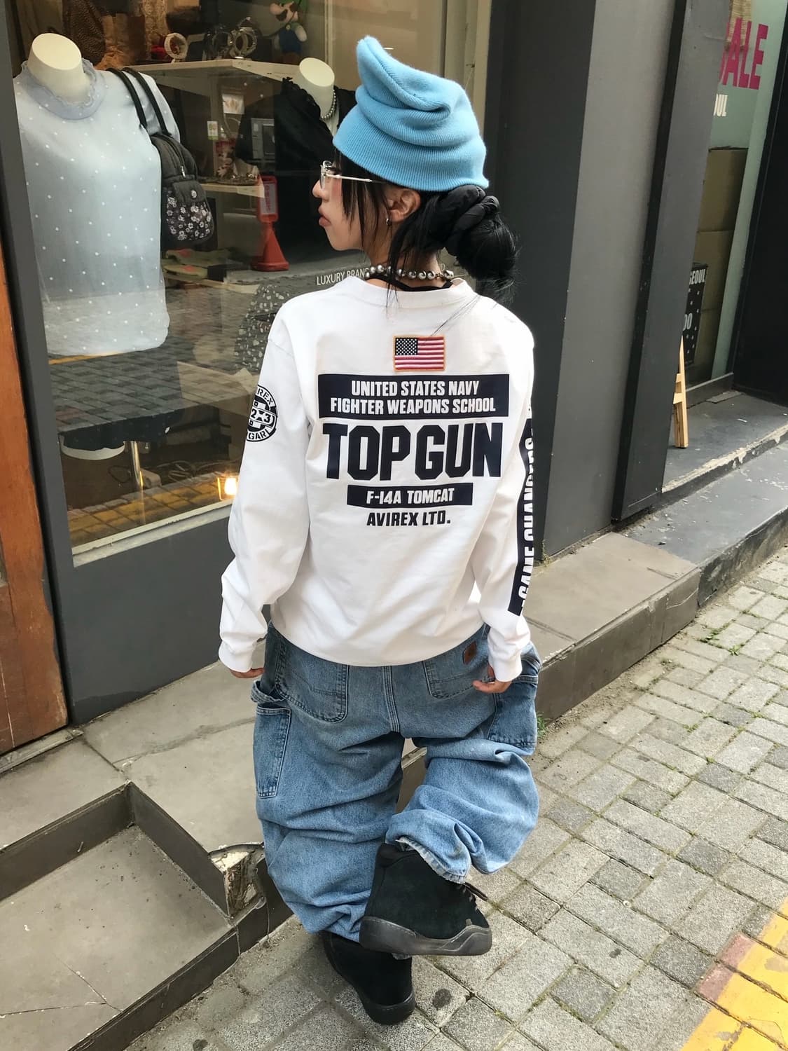 🪖 아비렉스 탑건 성조기패치 롱슬리브 🪖 상품이미지1