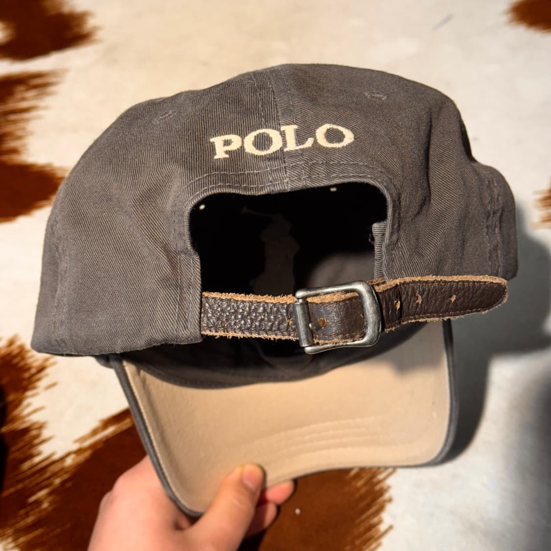 폴로 빅포니 볼캡 브라운 (OS) 레더 스트랩 상품이미지8