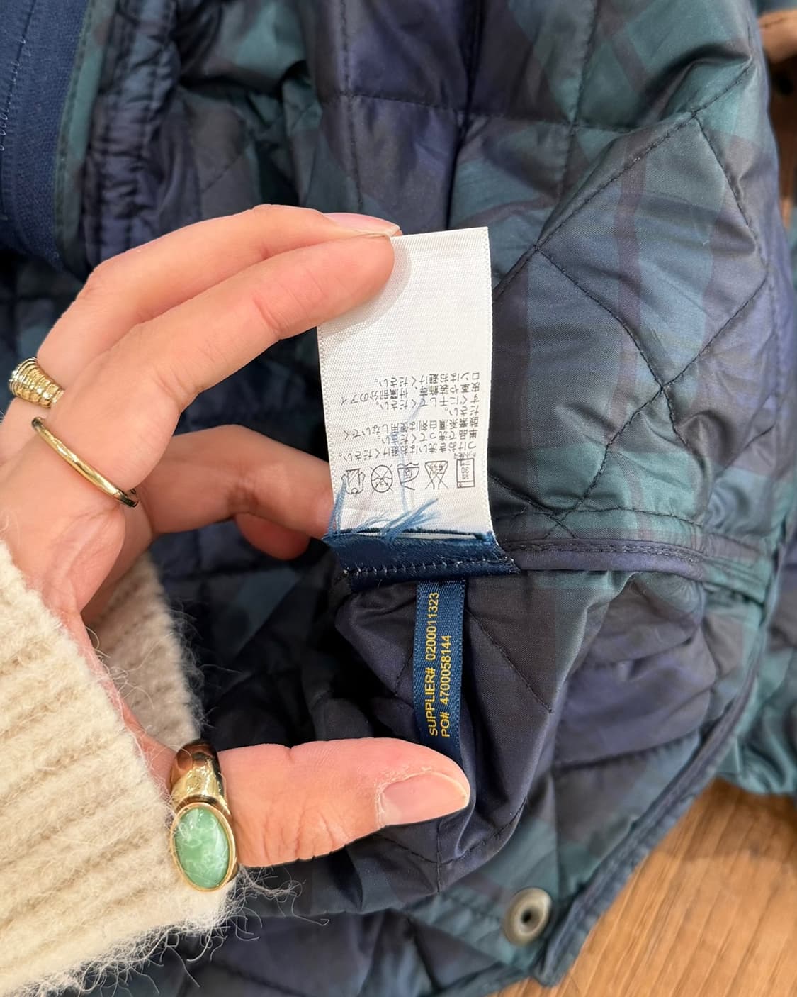 폴로 랄프로렌 그린 블랙와치 타탄 퀼팅 자켓 상품이미지10