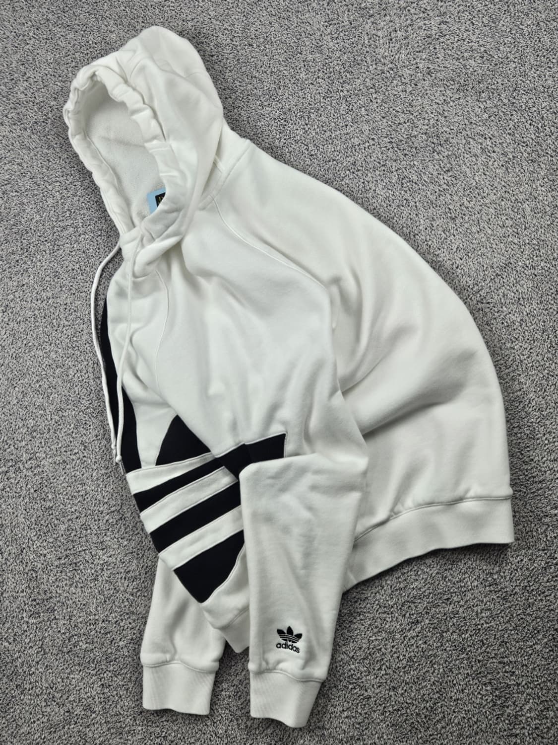 아디다스 빅로고 배색 래글런 후드 티셔츠 ( M ) / 10165 상품이미지2