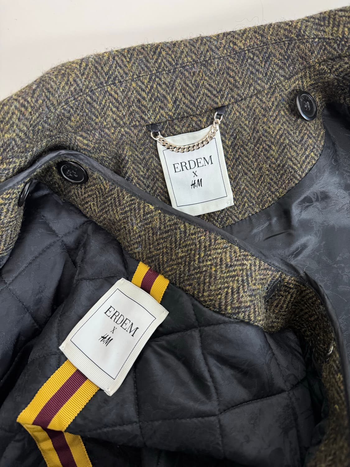 H&M 에르뎀(ERDEM) 콜라보 해리스트위드 코트 L 상품이미지5