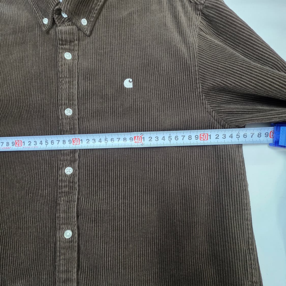 0066 Carhartt WIP 칼하트 매디슨 코듀로이 셔츠 M (브라운 상품이미지5