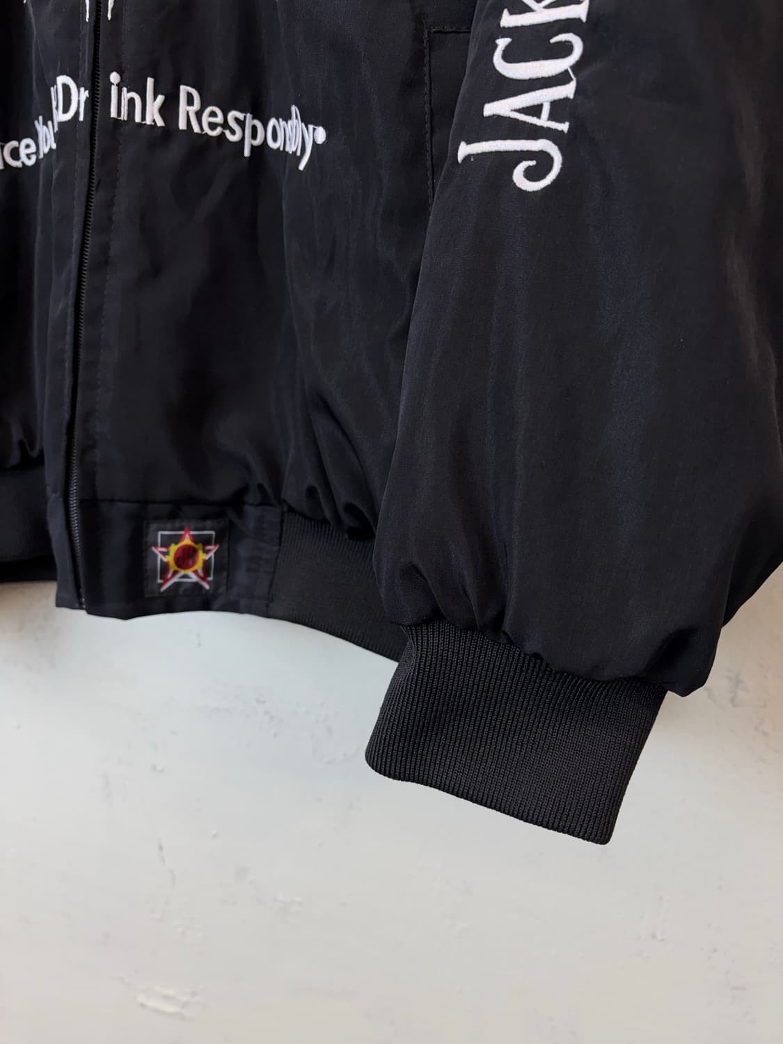 잭다니엘 빈티지 레이싱 점퍼 블랙 상품이미지6