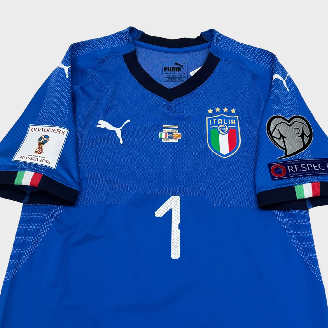 18-19 이탈리아 홈 선수지급용 No.1 지안루이지 부폰 상품이미지3