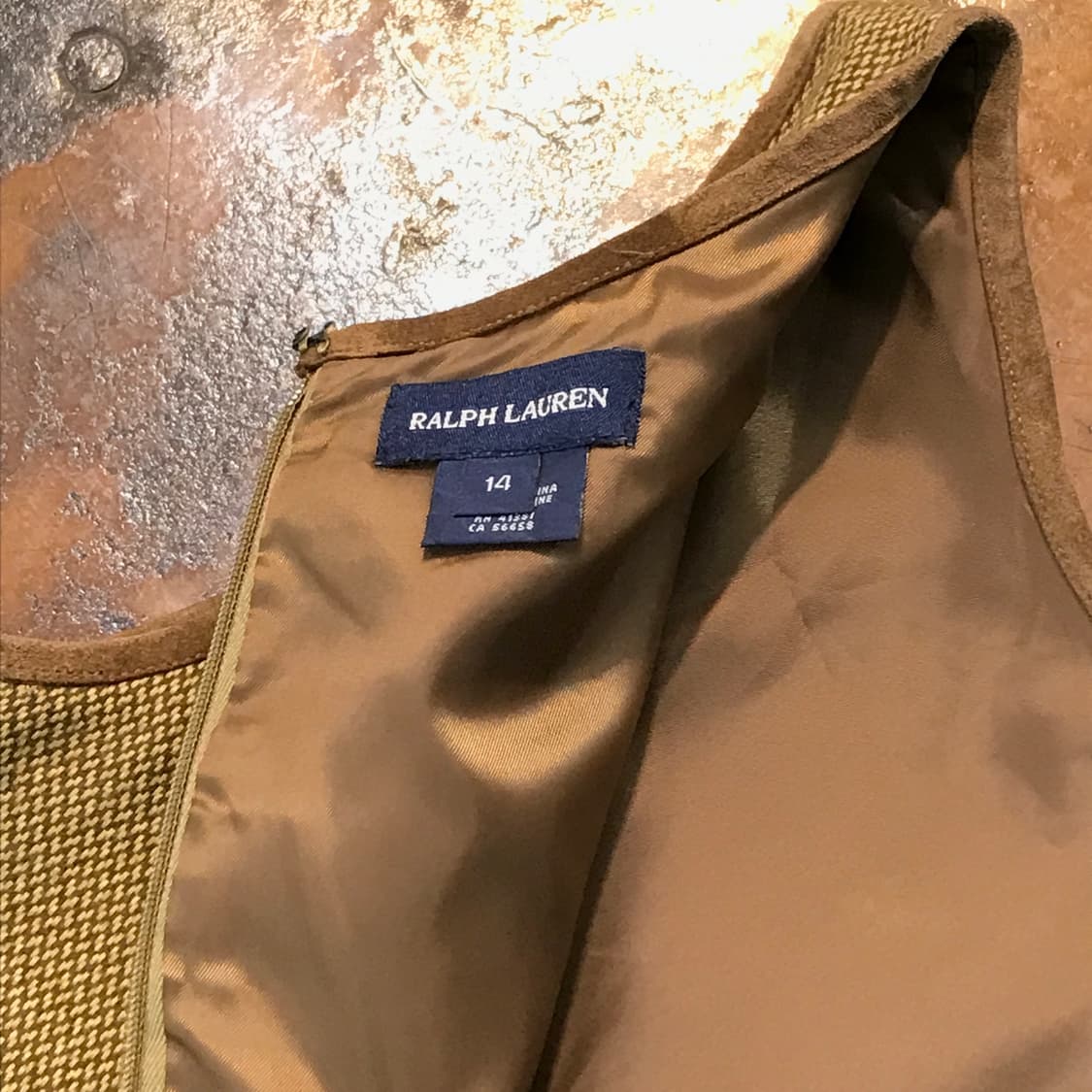 폴로랄프로렌 브라운 비스코스 미디 원피스 여성 44 55 사이즈  상품이미지3