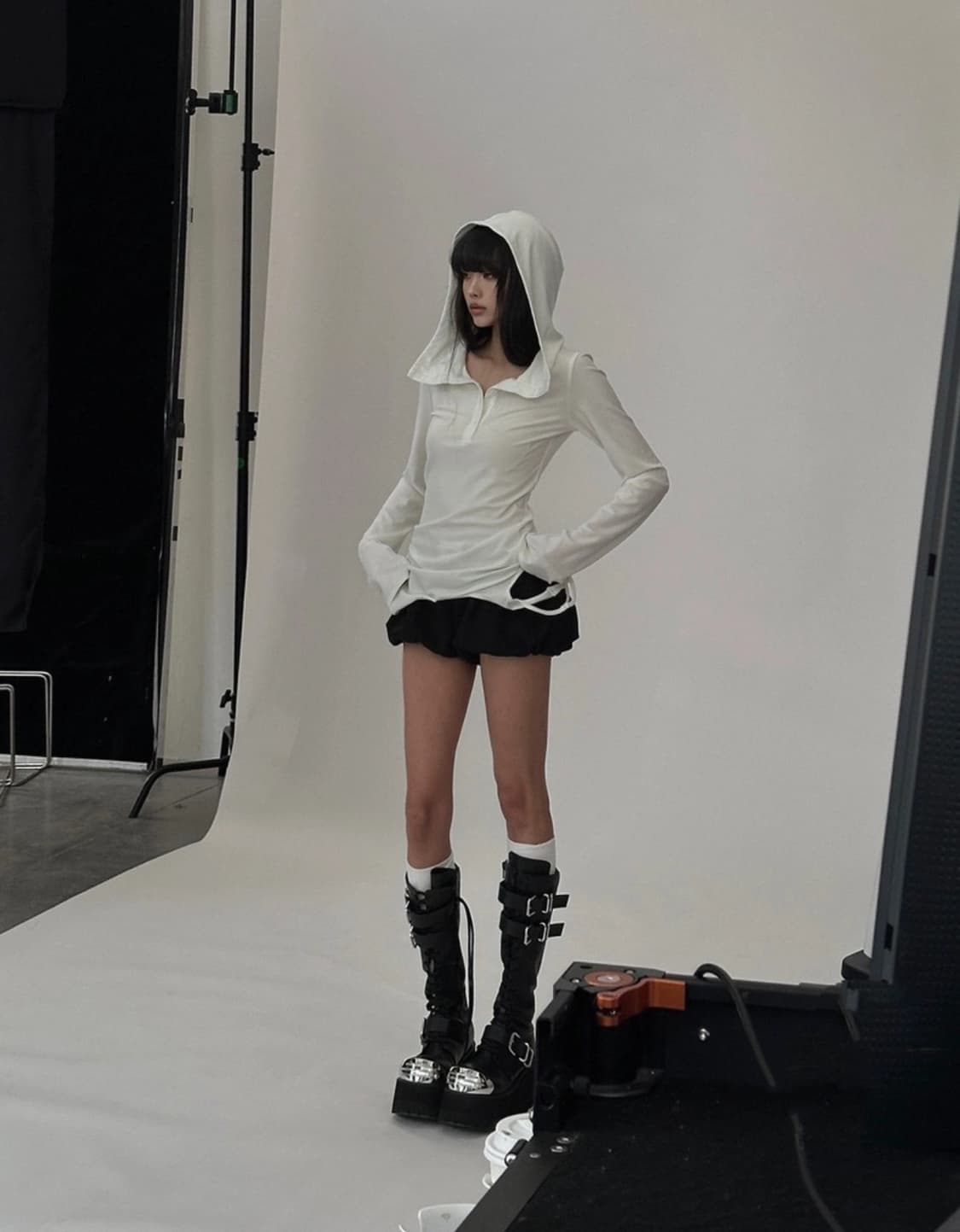 white detail hood t-shirt 상품이미지8