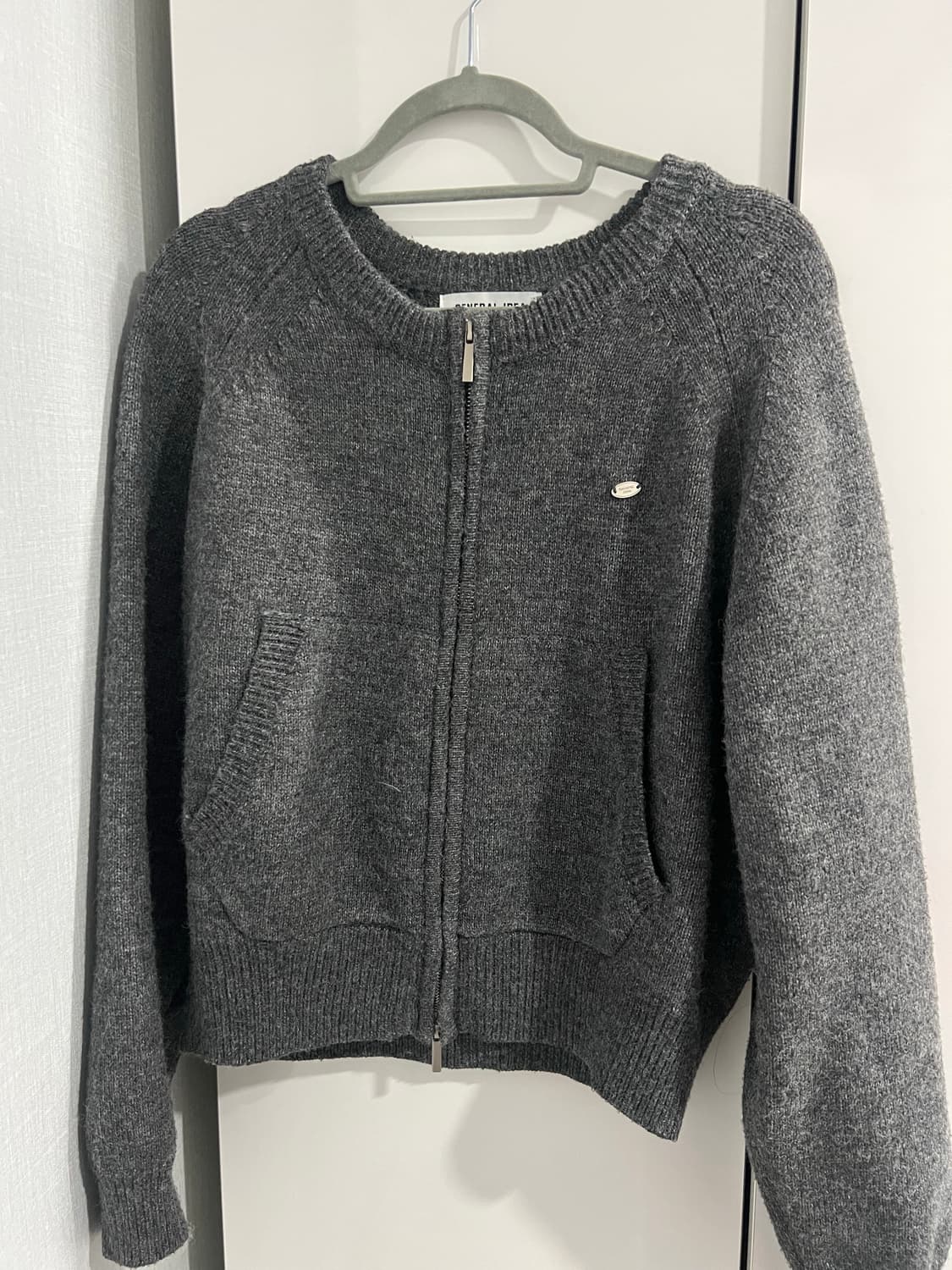 제너럴아이디어 집업 가디건 차콜 상품이미지3