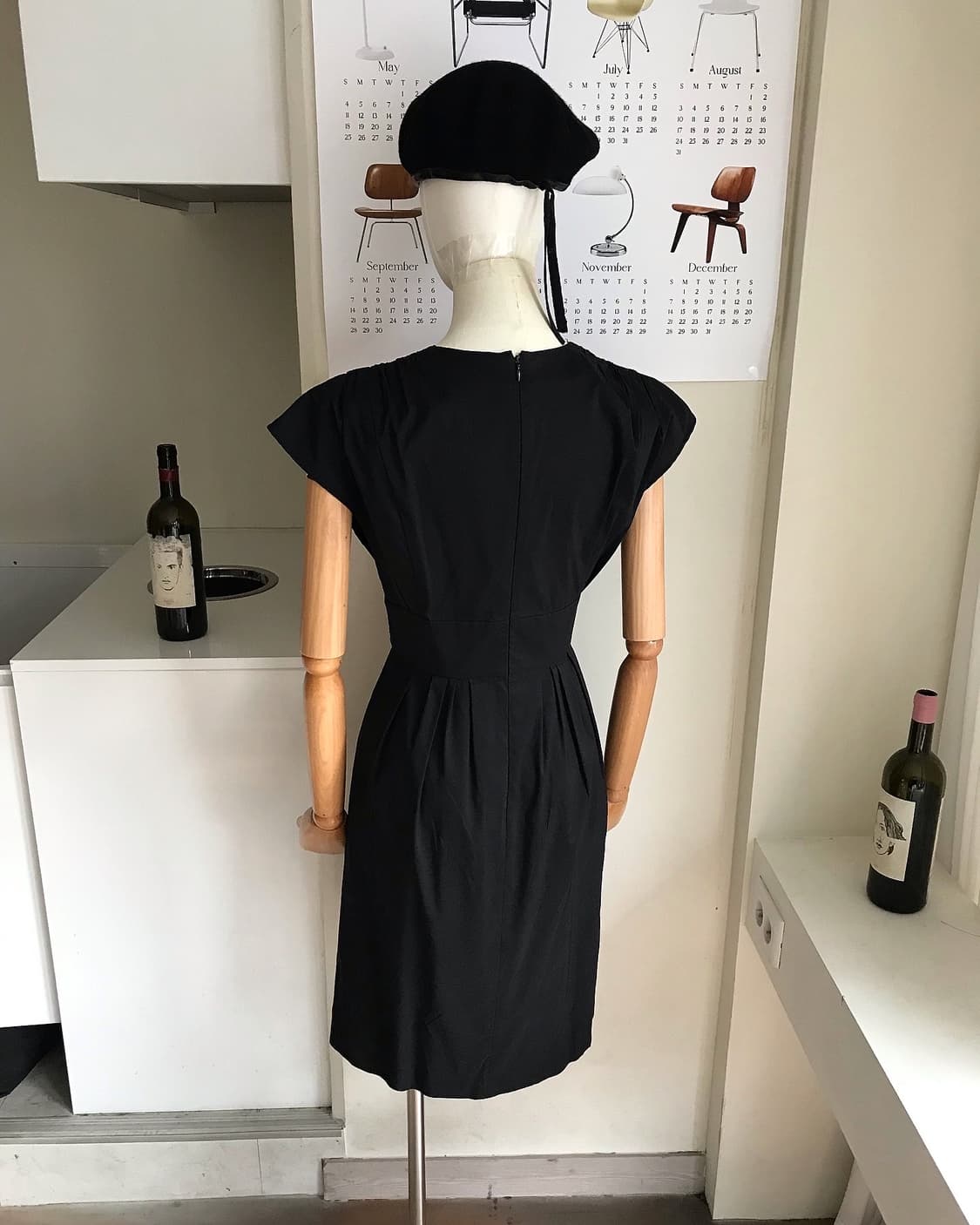 버버리 브이넥 랩 플리츠 캡슬리브 원피스 상품이미지4