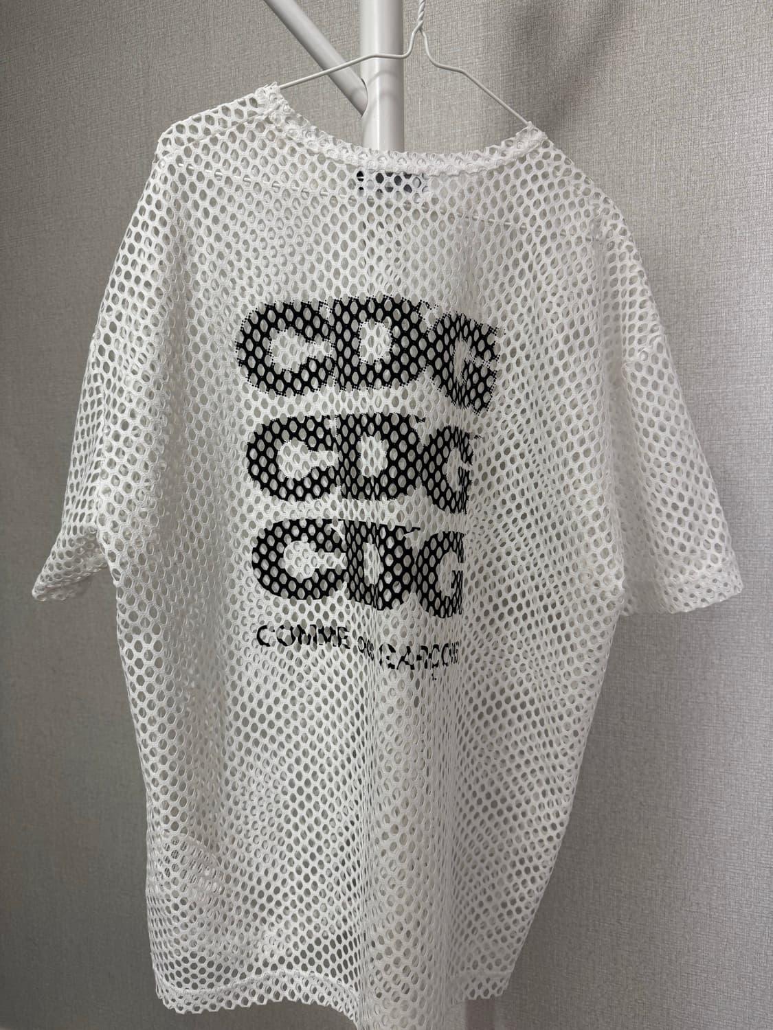 CDG 메쉬 반팔 화이트 상품이미지1