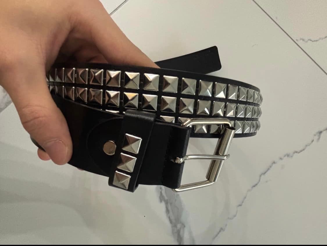 스터드 레더 벨트 상품이미지1