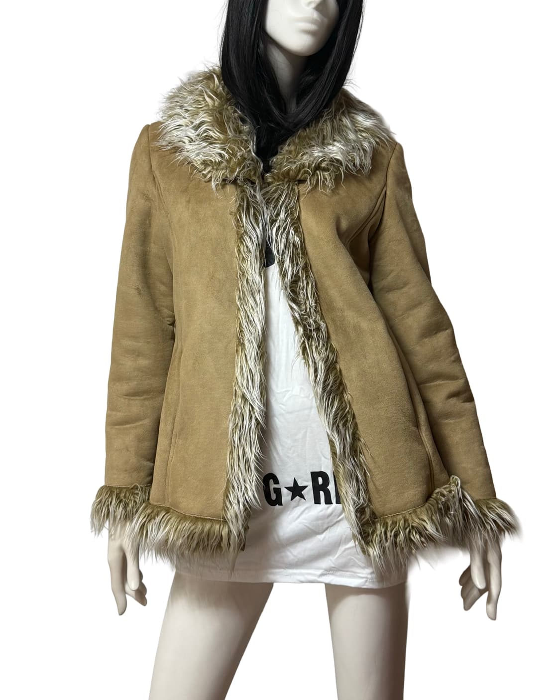 핀터레스트 무드 y2k 페이크 퍼 코트 상품이미지1