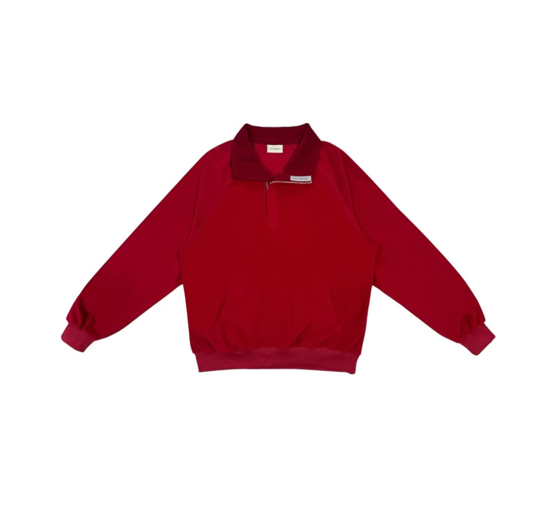 지초이 컴포트 24-005 플리스 풀오버 크랜베리 size1 상품이미지1