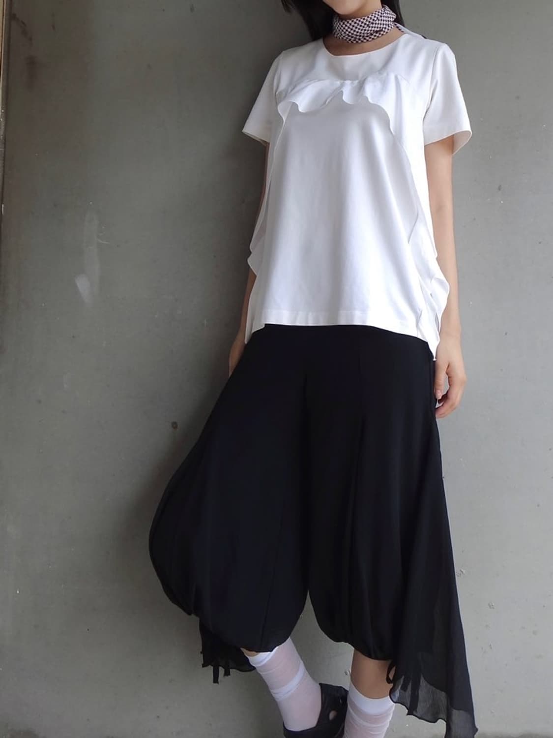 COS fly frill top / white 상품이미지2