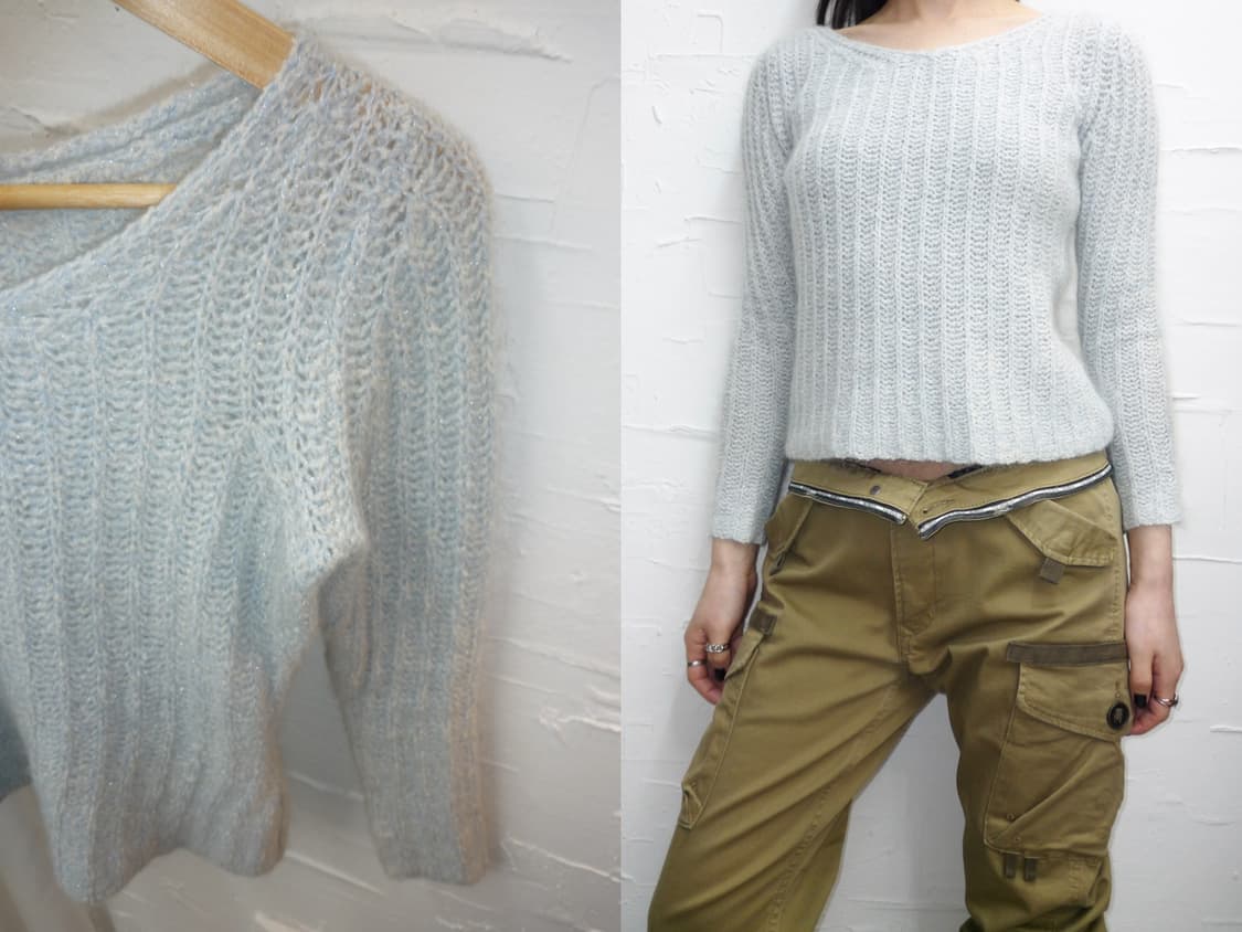 White sky shimmer knit 상품이미지1