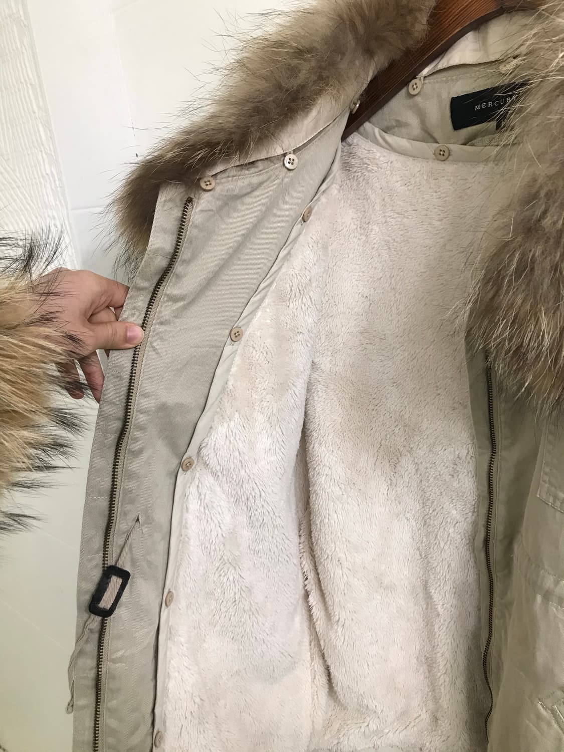 빈티지 아이보리 퍼 워크자켓 상품이미지5