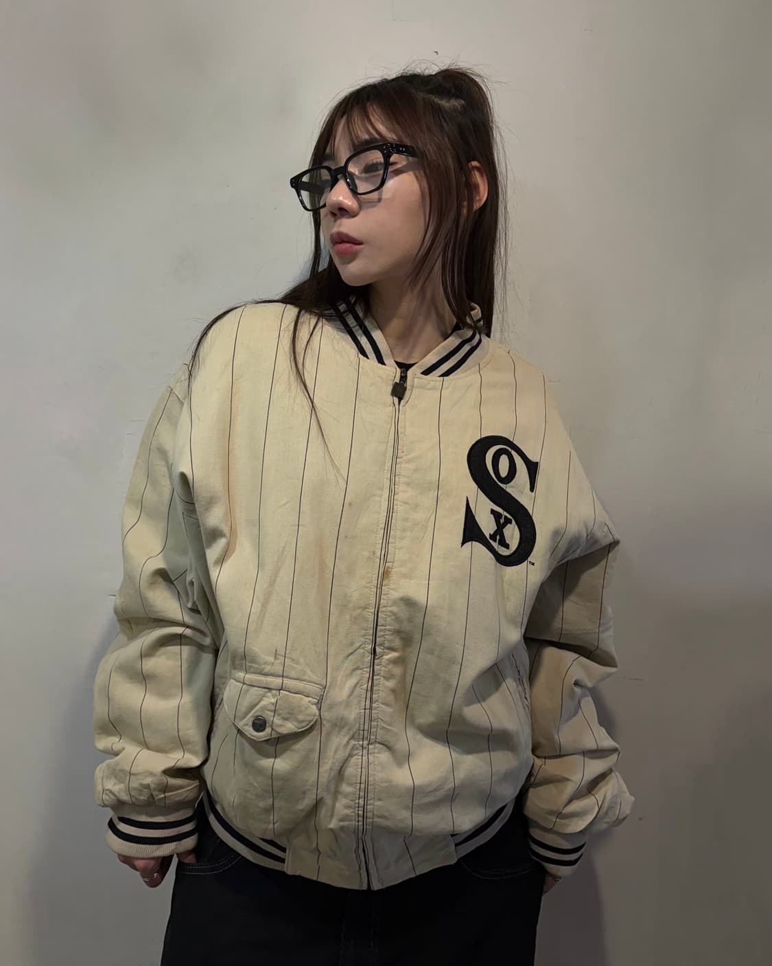 90s AMERICAN VINTAGE baseball denim jk 상품이미지1