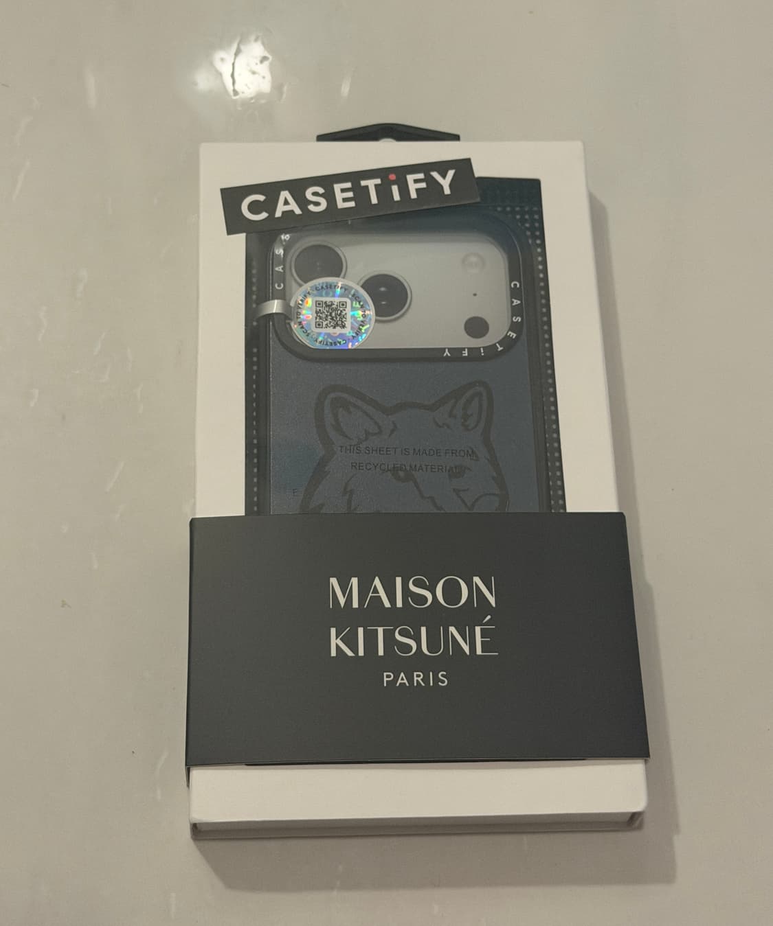 케이스티파이 x 메종 키츠네 아이폰 블랙 케이스 상품이미지2