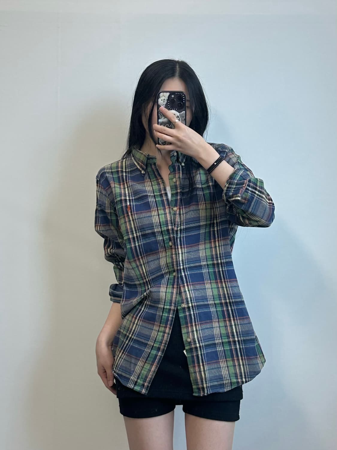 폴로 랄프로렌 자수로고 코튼 체크 셔츠 상품이미지1