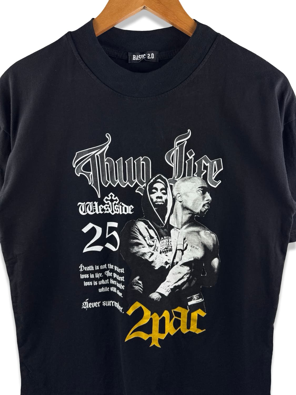 2Pac Thug Life 그래픽 티셔츠3815 상품이미지5