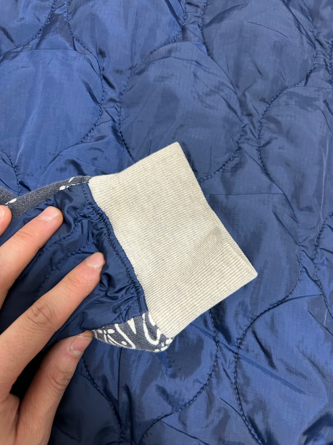 KAPITAL 캐피탈 플리스 반다나 비부악 후드 블루종 블랙 상품이미지3