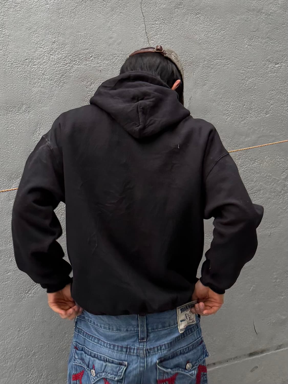 길단 후드티 블랙 상품이미지3