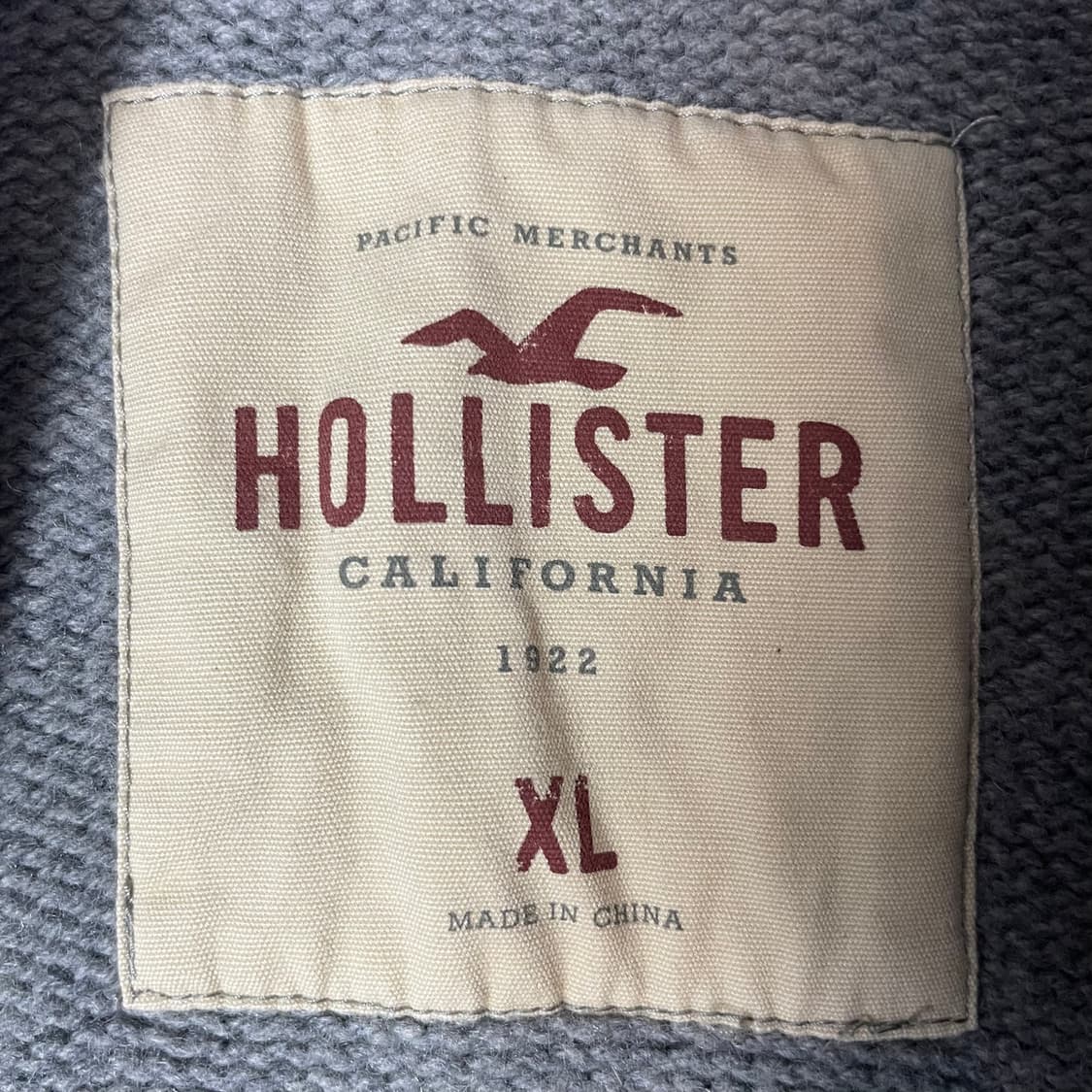 홀리스터 레드로고 00s 그레이 스웨터 가디건 XL 상품이미지4