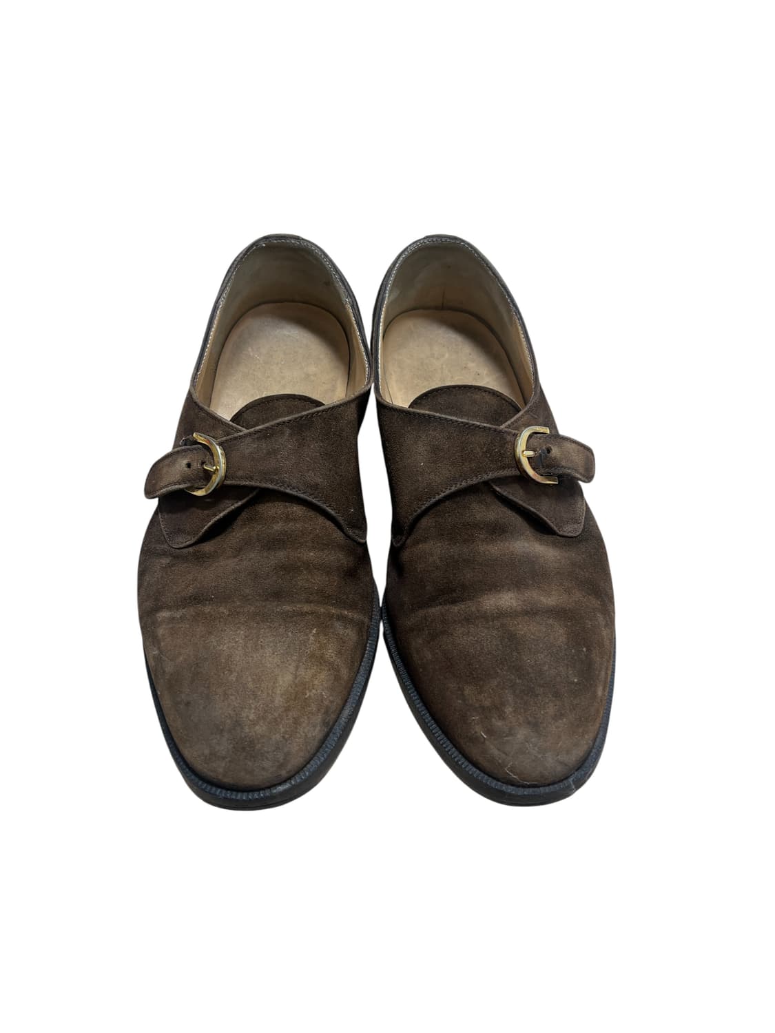 페라가모 스웨이드 더블 몽크 스트랩 슈즈 255 상품이미지2