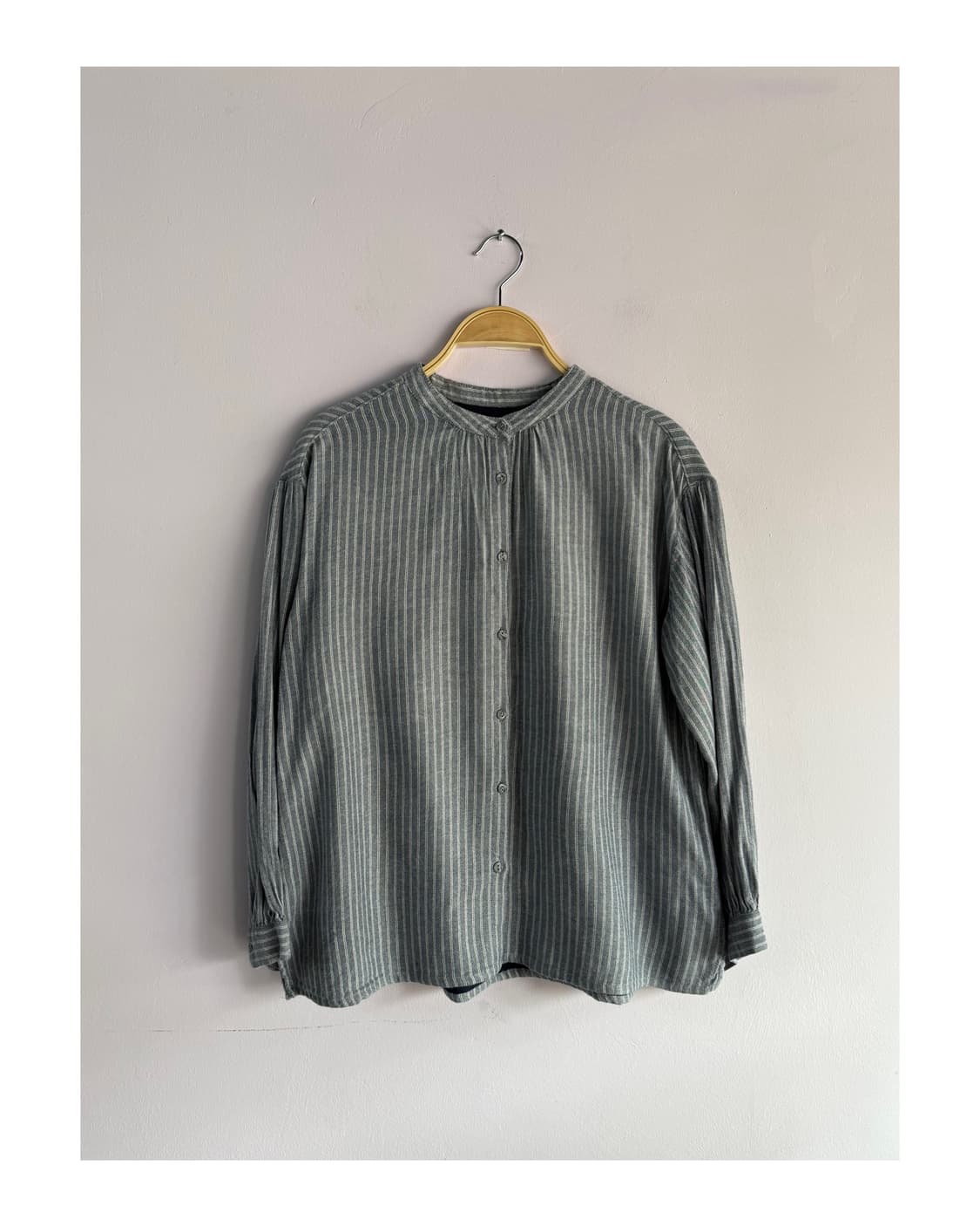 일본빈티지) 기모 스트라이프 블라우스 상품이미지1