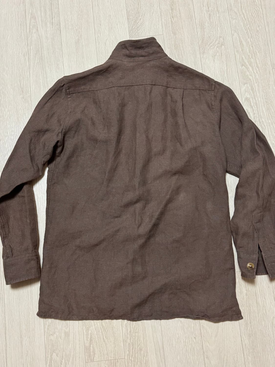 드레익스x카멜 린넨 오버셔츠 브라운 M 상품이미지8