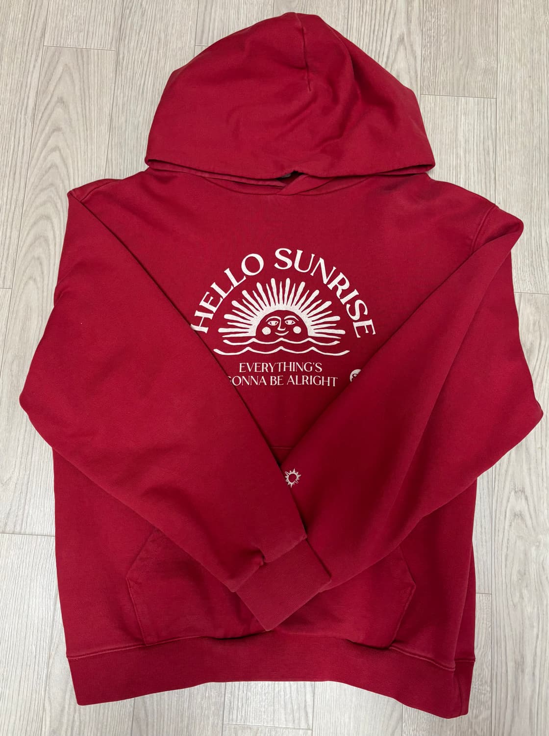 헬로선라이즈 후드 레드 M 상품이미지2