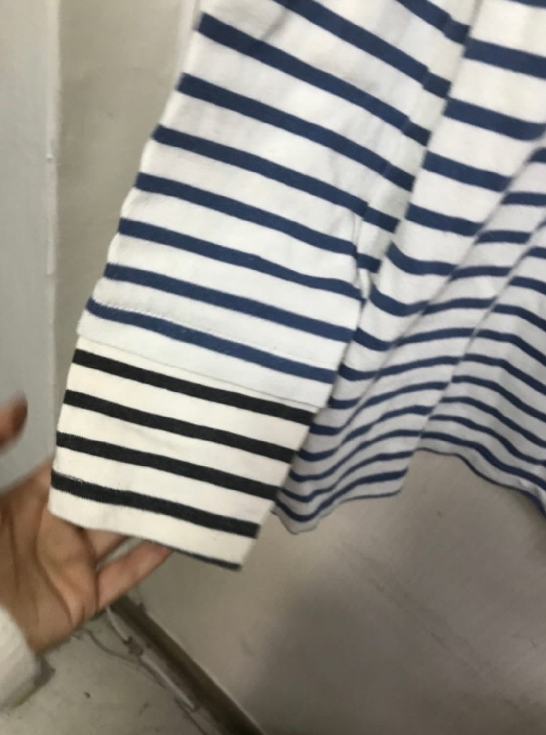 SYSTEM 시스템 남성 스트라이프 긴팔티 상품이미지4