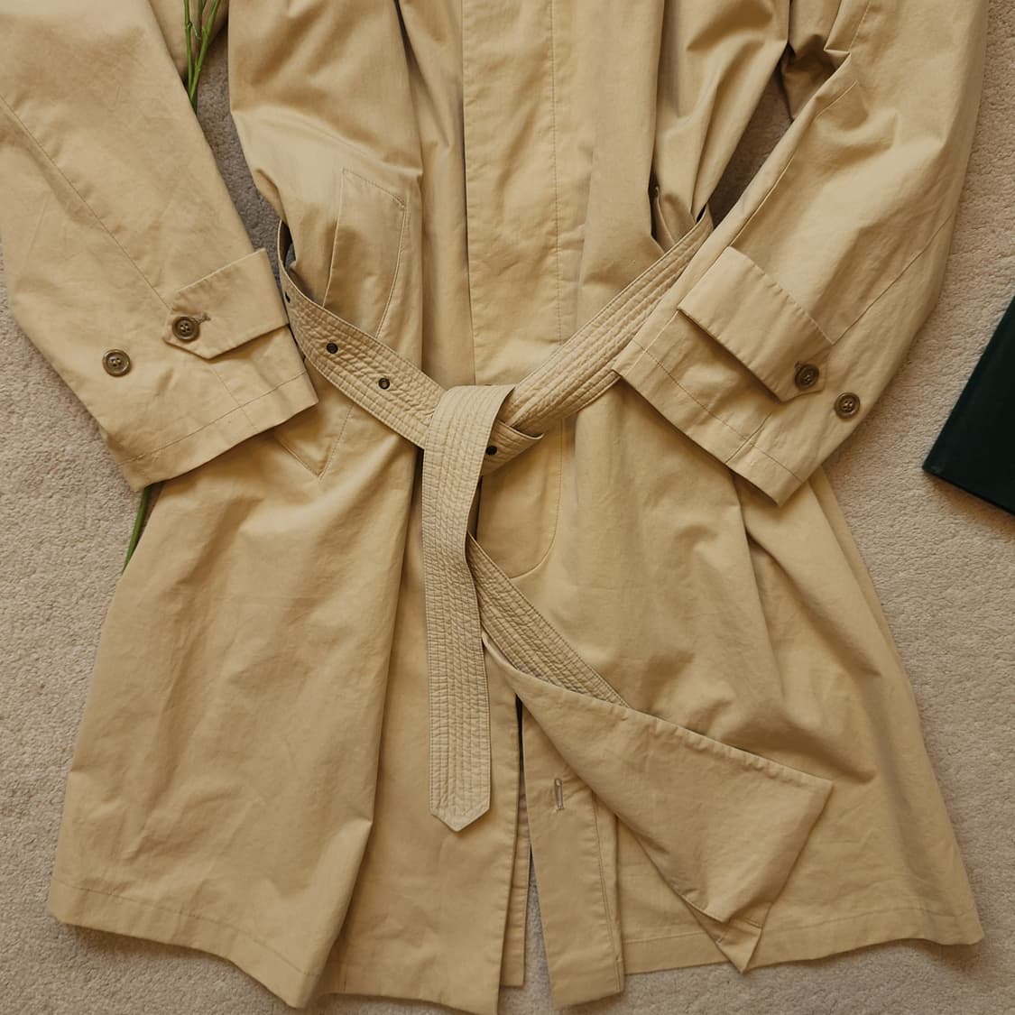 90s 엠포리오 아르마니 벨티드 싱글 트렌치 코트 L 상품이미지4