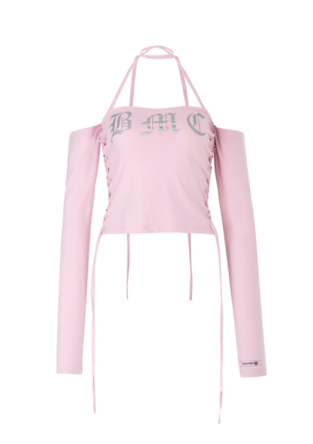 베이비메탈클럽 시부야탑 핑크 오프숄더코르셋셔링크롭슬리브나시워머분홍갸루리사 상품이미지1