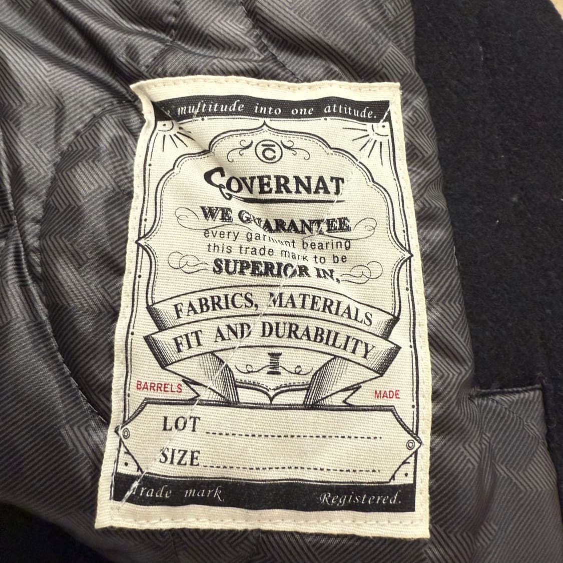 [정품/M] 커버낫 블랙 울 MA-1 자켓 b19 상품이미지6