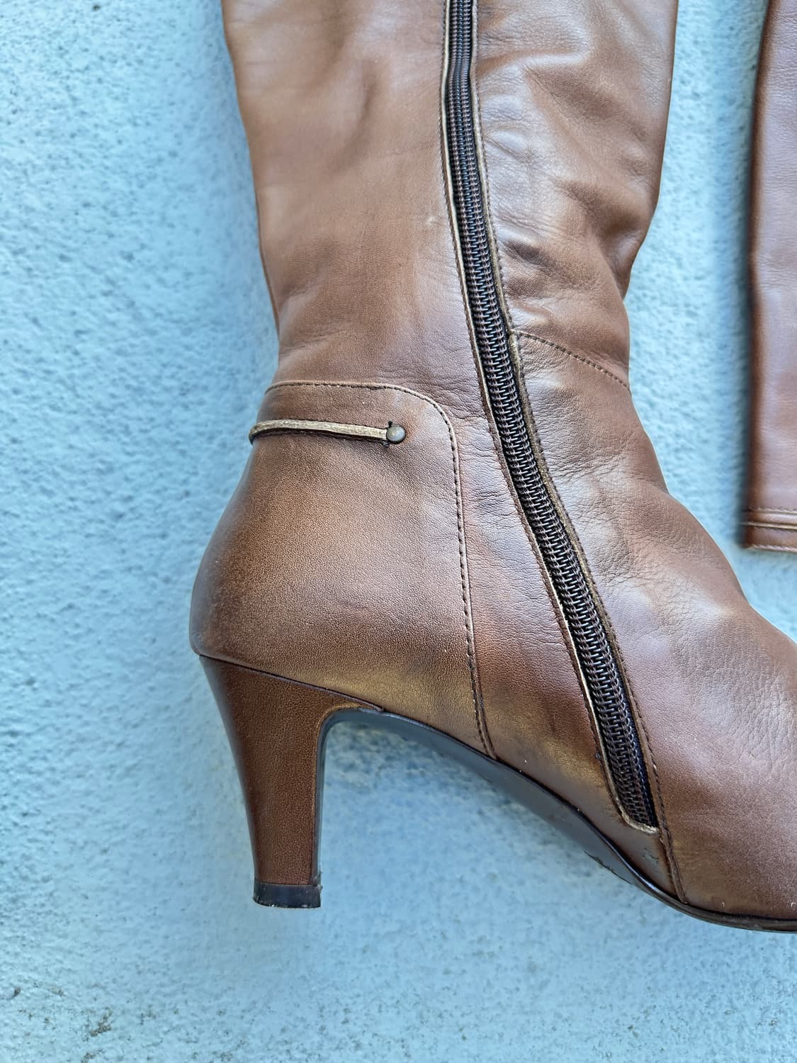 Vintage leather buckle boots 상품이미지4