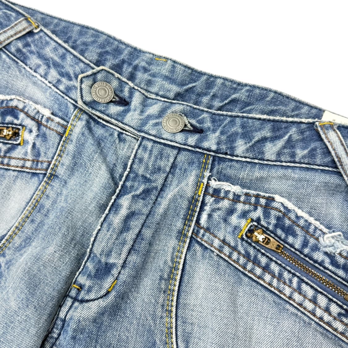 JPN 카고 지퍼디테일 워싱 데님 부츠컷팬츠 상품이미지6