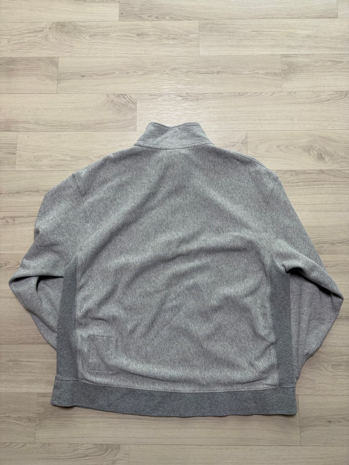 카키스 HEATHER Half Zip pullover 멜란지 그레이 L 상품이미지3