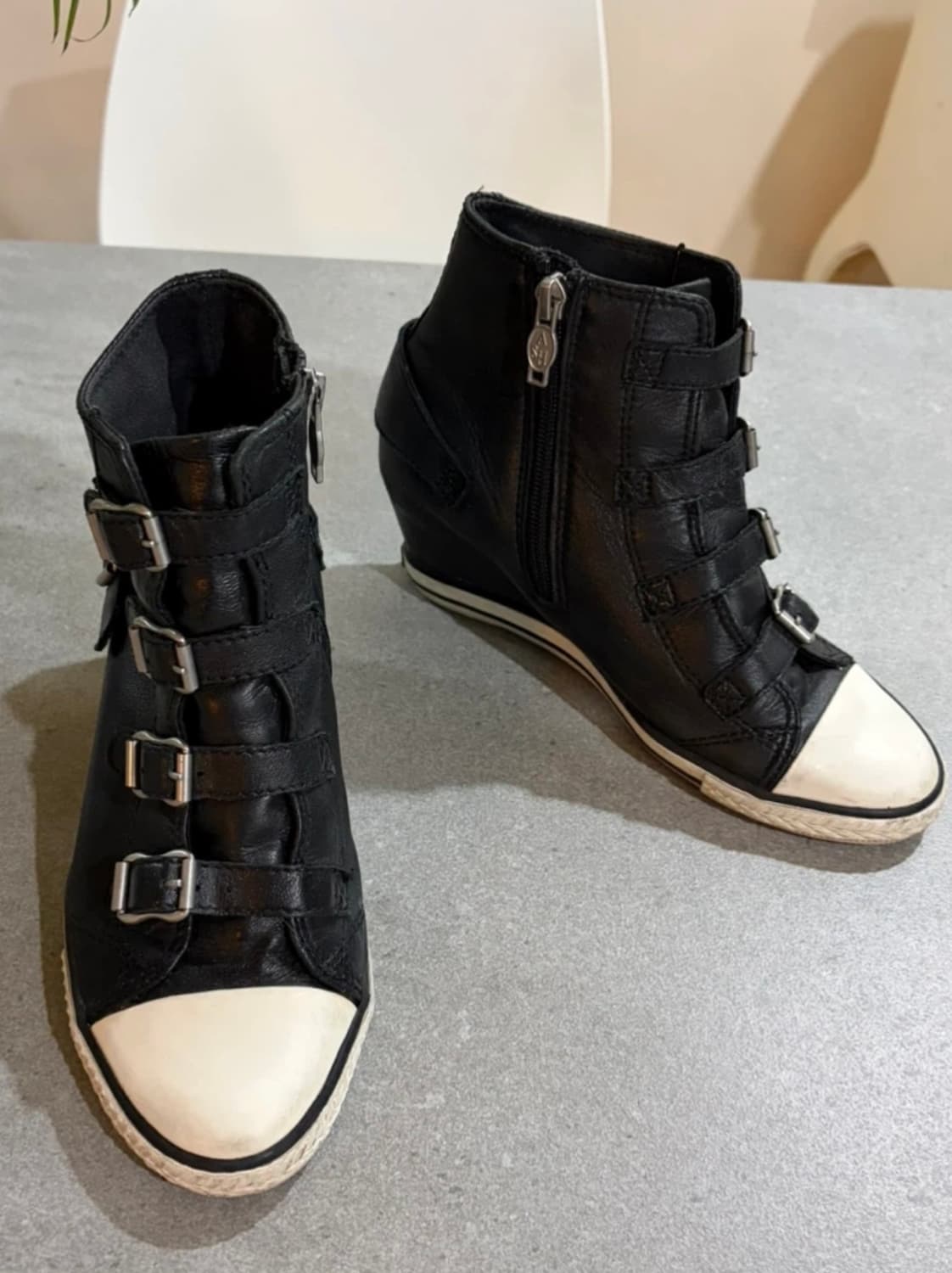 Ash 아쉬 레더 웨지 스니커즈 36 상품이미지1