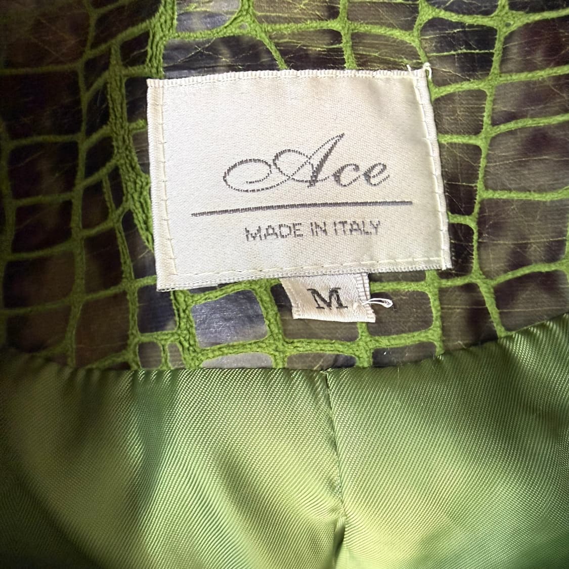 M 에이스 크로커다일 레더 자켓 0326T 상품이미지3