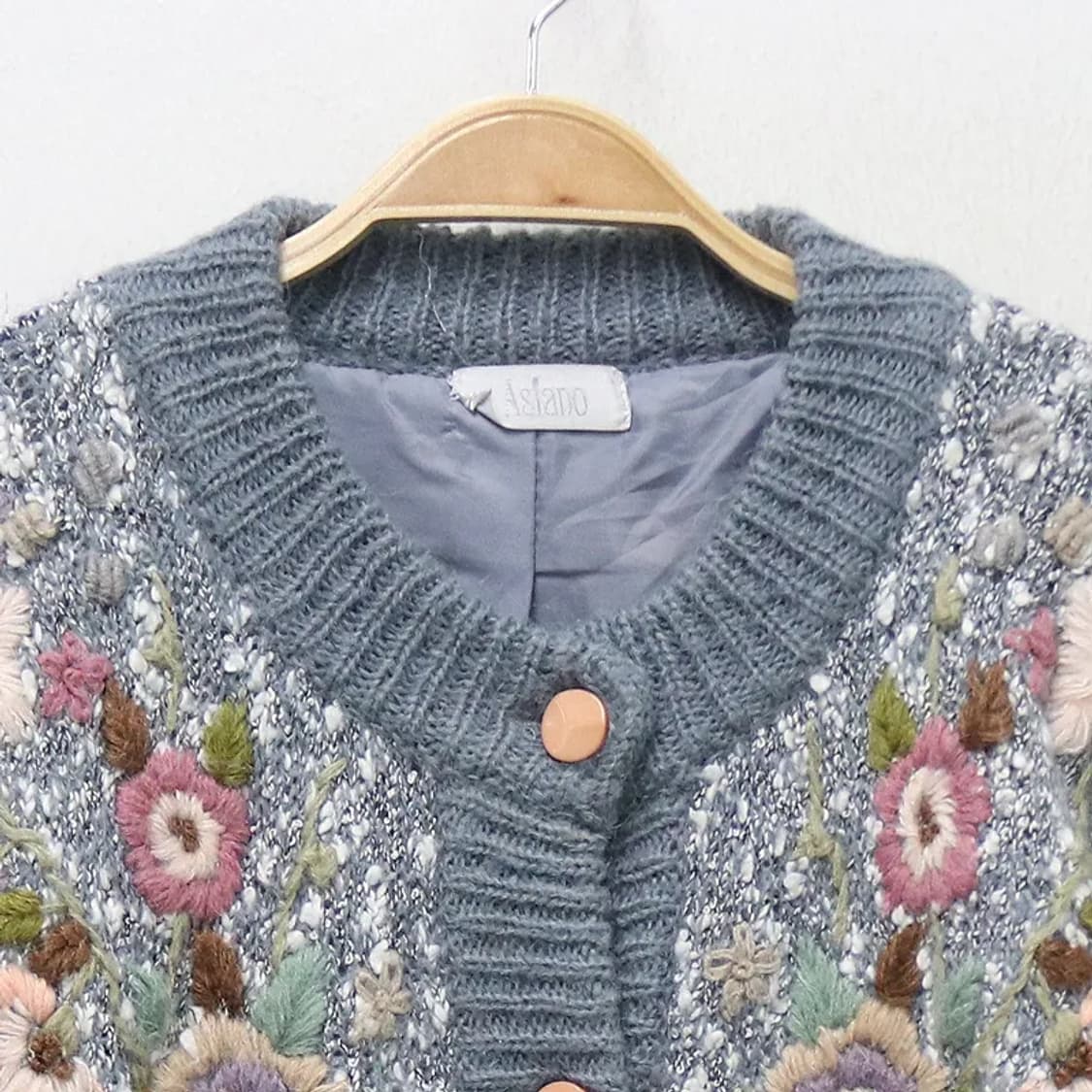 ASIANO 플라워 자수 울 혼방 가디건 60604 상품이미지3