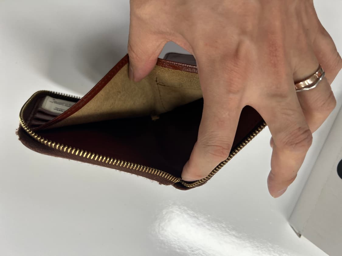 VISVIM 비즈빔 버건디브라운 바이폴드 소가죽 지갑 상품이미지10