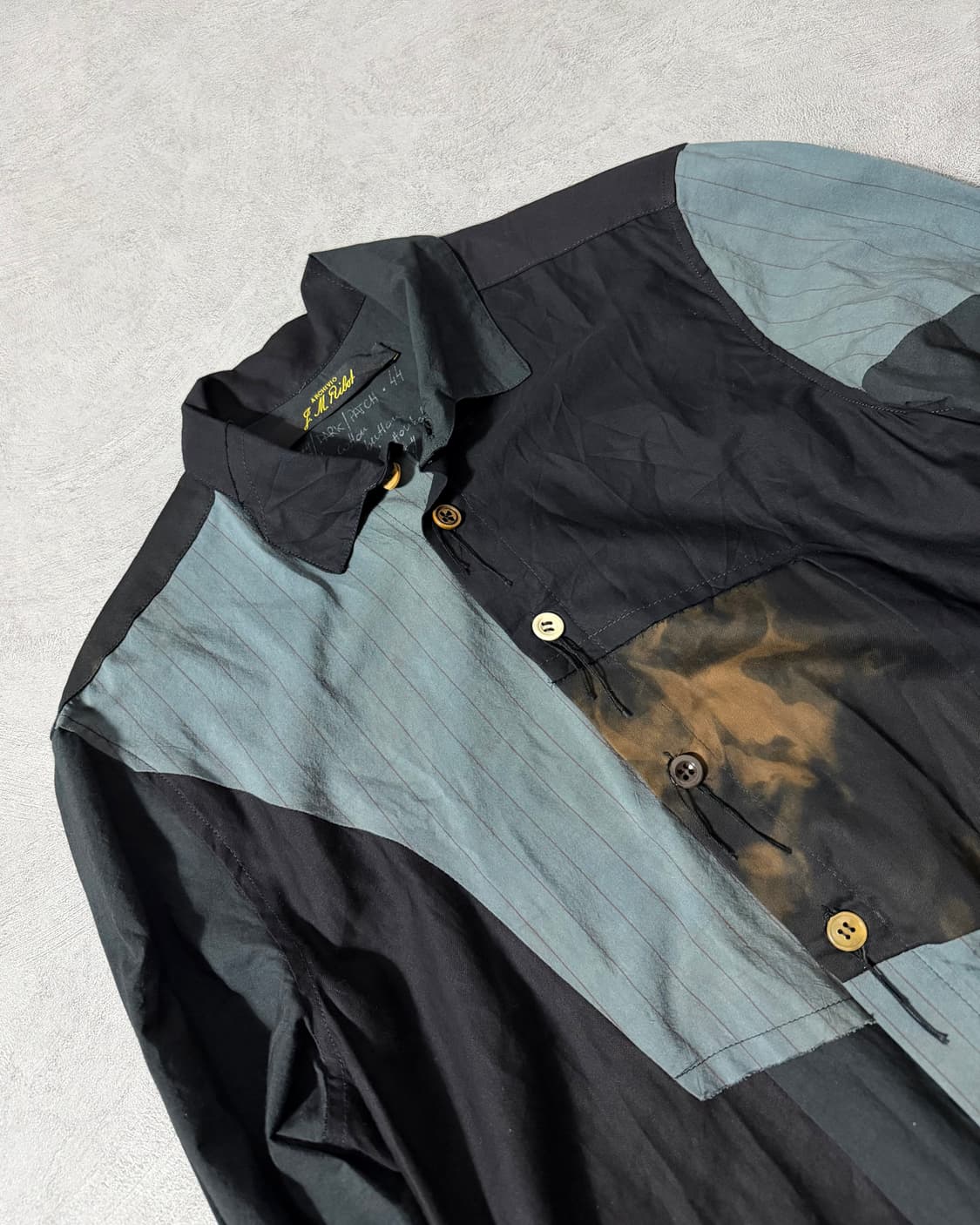 Archivio J.M. Ribot Dark Patchwork Shirt 상품이미지3